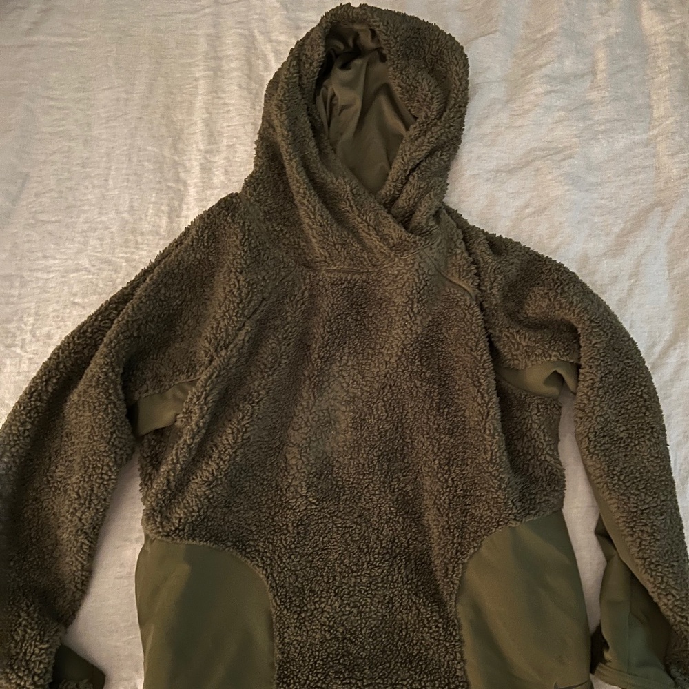 Nike Medium Green Sherpa Pullover Hoodie